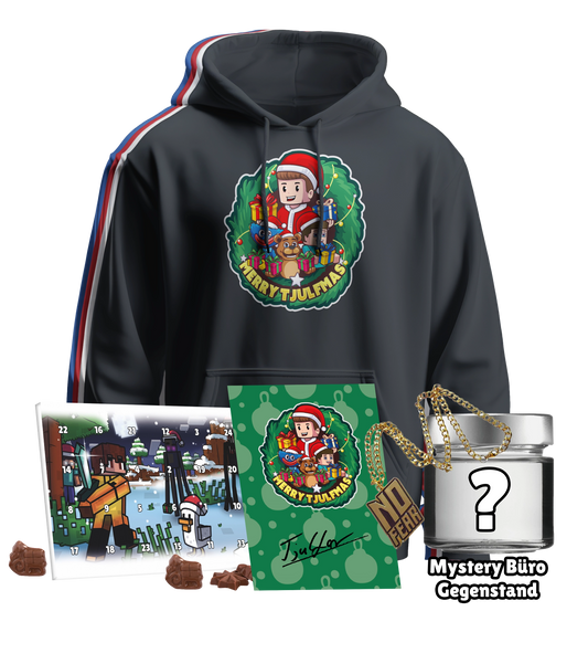 Tjulfar Weihnachts Bundle - Hoodie + Adventskalender + Kette + Mystery Büro Gegenstand + handsignierte Autogrammkarte